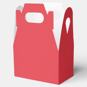 Split-Pattern Tomato Red Gable Favour Box (Custom)