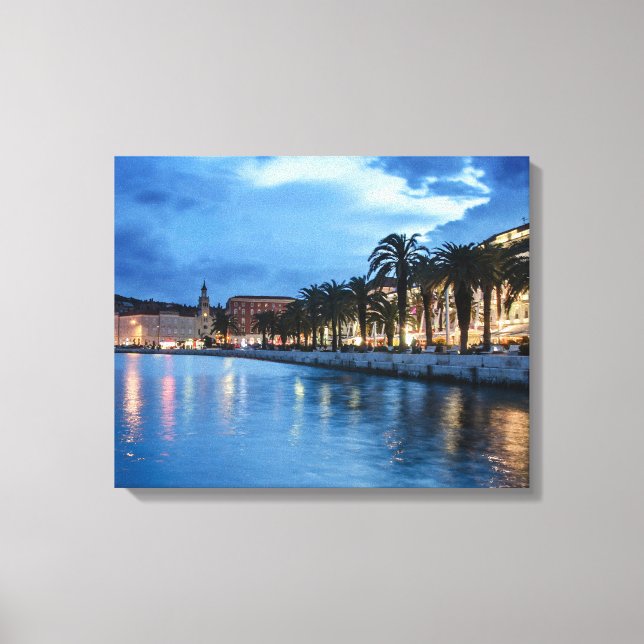 Split promenade in Croatia Canvas Print (Front)