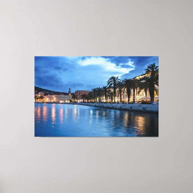 Split promenade in Croatia Canvas Print (Front)