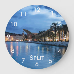 Split promenade in Croatia Large Clock