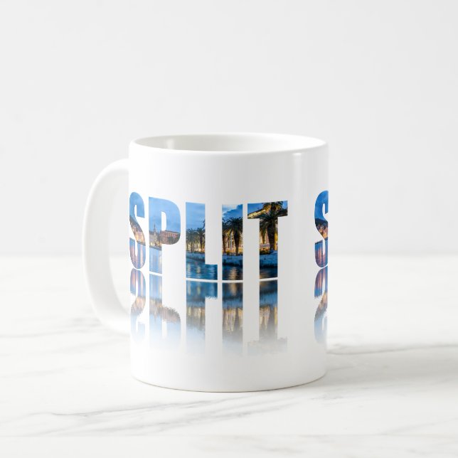 Split promenade text in Croatia Coffee Mug (Front Left)