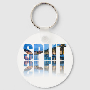 Split promenade text in Croatia Keychain