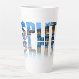 Split promenade text in Croatia Latte Mug