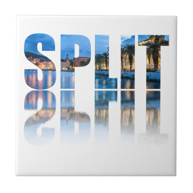 Split promenade text in Croatia Tile (Front)