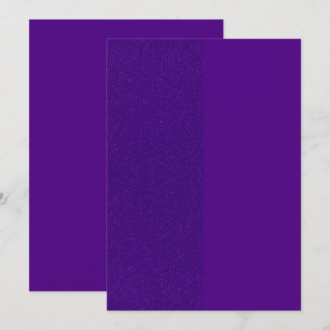 Split Purple Flat Announcement Card – Customizable (Front/Back)