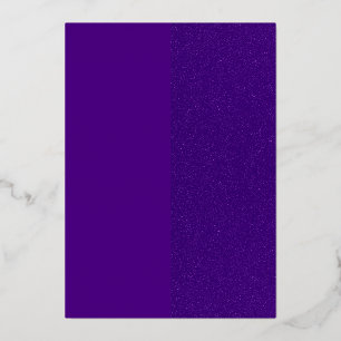 Split Purple Foil Invitation Card – Customizable