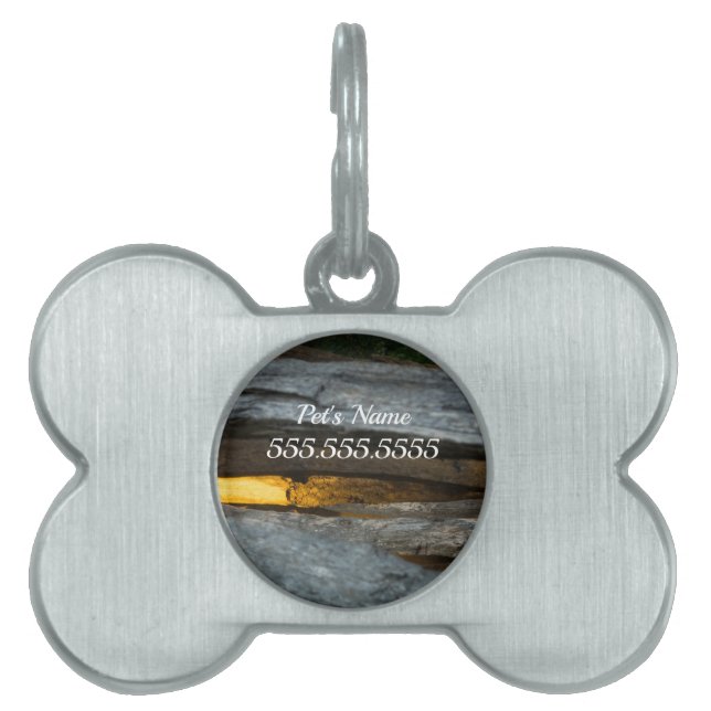 Split Rail Abstract Pet ID Tag (Front)