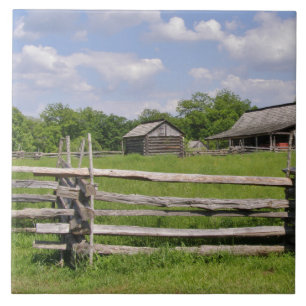 Split Rail Fence and Old Barn Tile