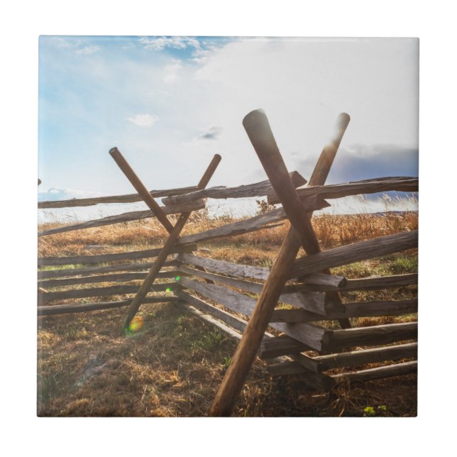 Split Rail Fence at Gettysburg Tile (Front)