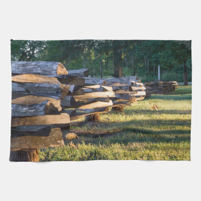 Split Rail Fence Kitchen Towel (Horizontal)
