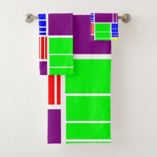 Split Rectangles Bath Towel Set