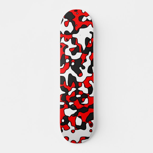 Split Red Camo Skateboard (Front)