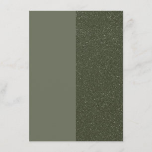 Split-Right Moss Green Flat Menu Card – Customize