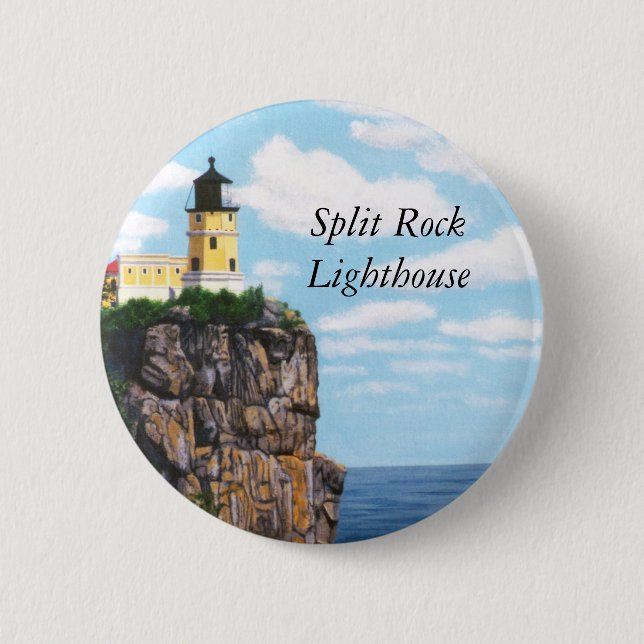 Split Rock Lighthouse 2 Inch Round Button (Front)