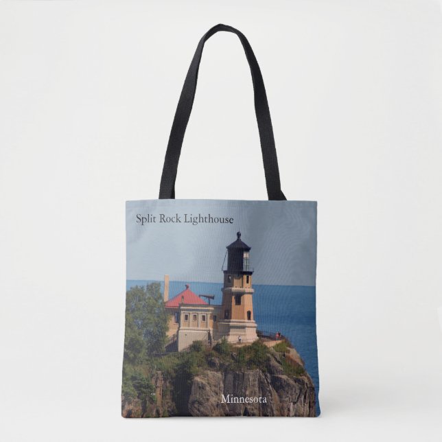 Split Rock Lighthouse all over tote bag (Front)