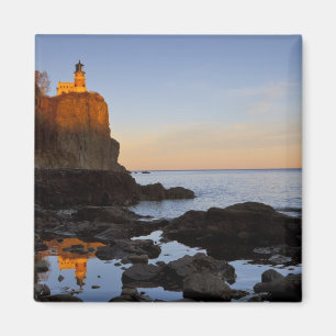 Split Rock Lighthouse at sunset near Two Magnet