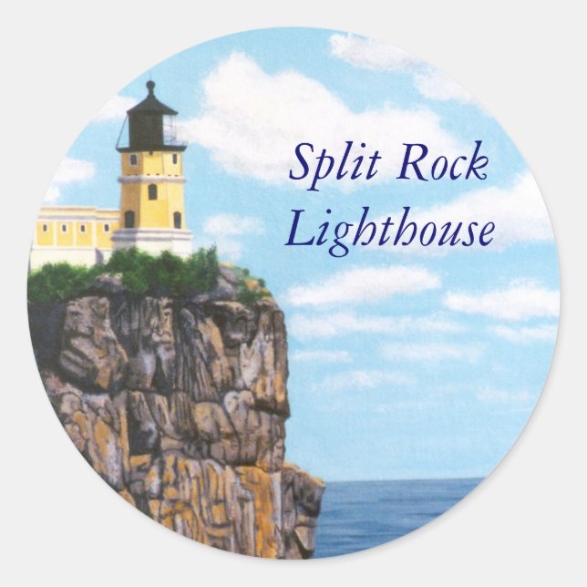 Split Rock Lighthouse Classic Round Sticker (Front)