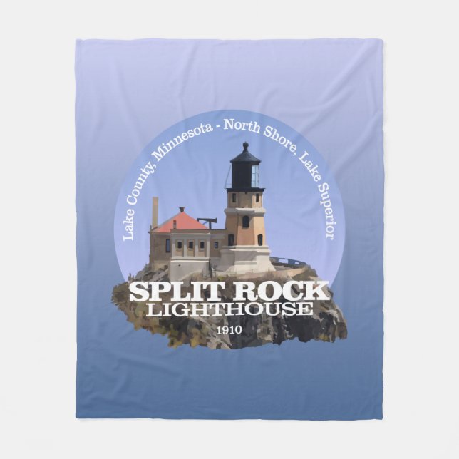 Split Rock Lighthouse Fleece Blanket (Front)