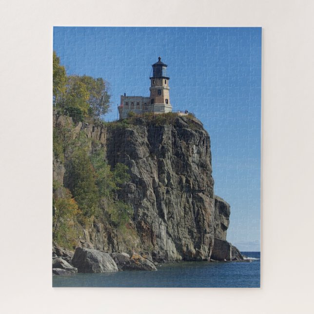 Split Rock Lighthouse from beach Jigsaw Puzzle (Vertical)