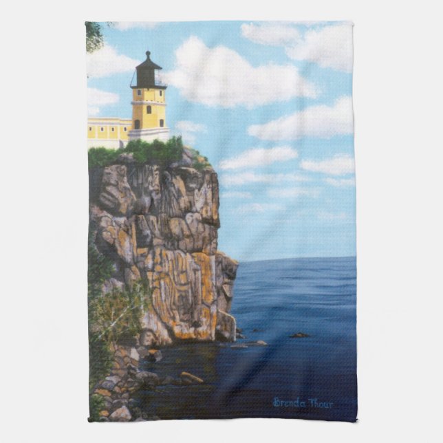 Split Rock Lighthouse Kitchen Towel (Vertical)