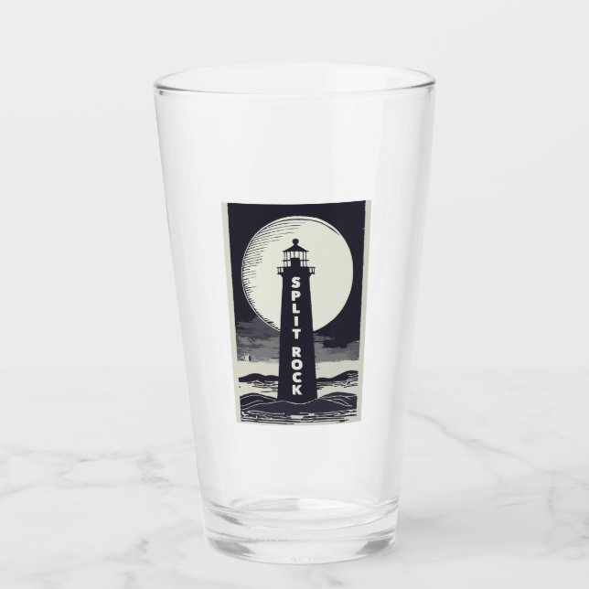 Split Rock Lighthouse Minnesota Moon Glass (Front)