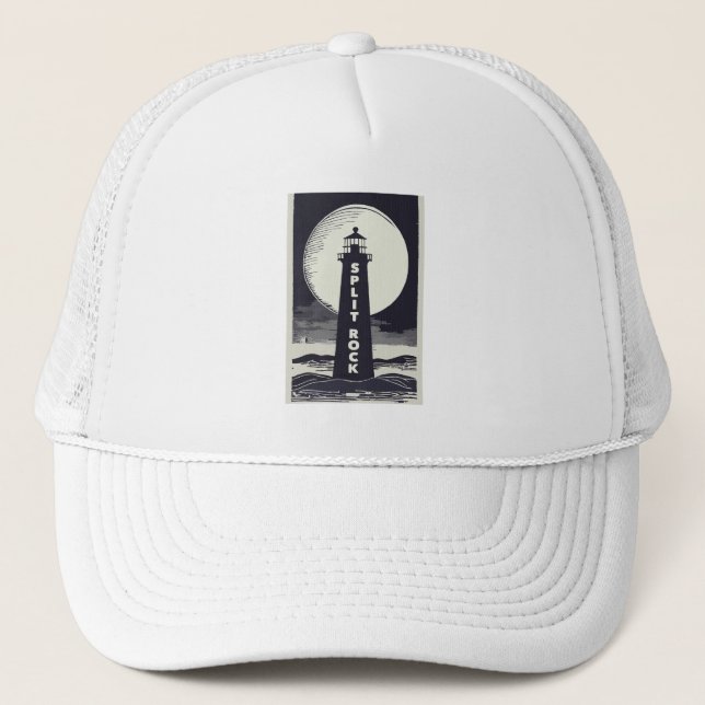 Split Rock Lighthouse Minnesota Moon Trucker Hat (Front)