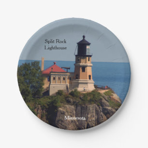 Split Rock Lighthouse paper plate