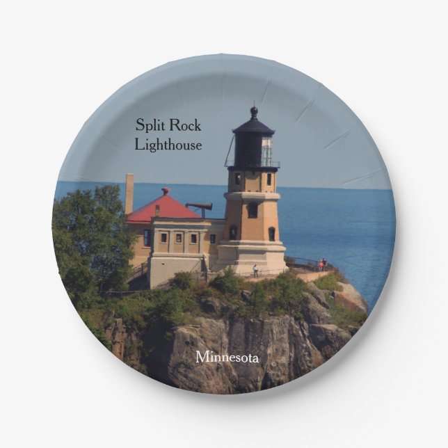 Split Rock Lighthouse paper plate (Front)