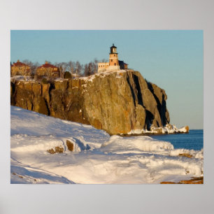 Split Rock Lighthouse State Park on Lake Poster