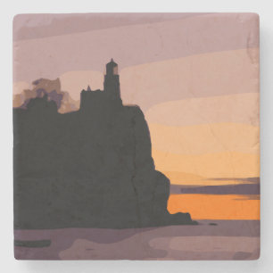SPLIT ROCK LIGHTHOUSE STONE COASTER
