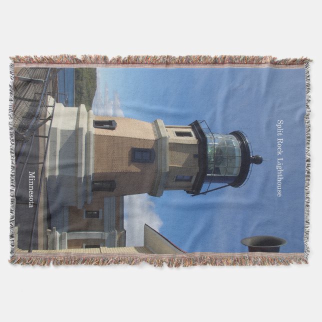 Split Rock Lighthouse throw blanket 2 (Front)