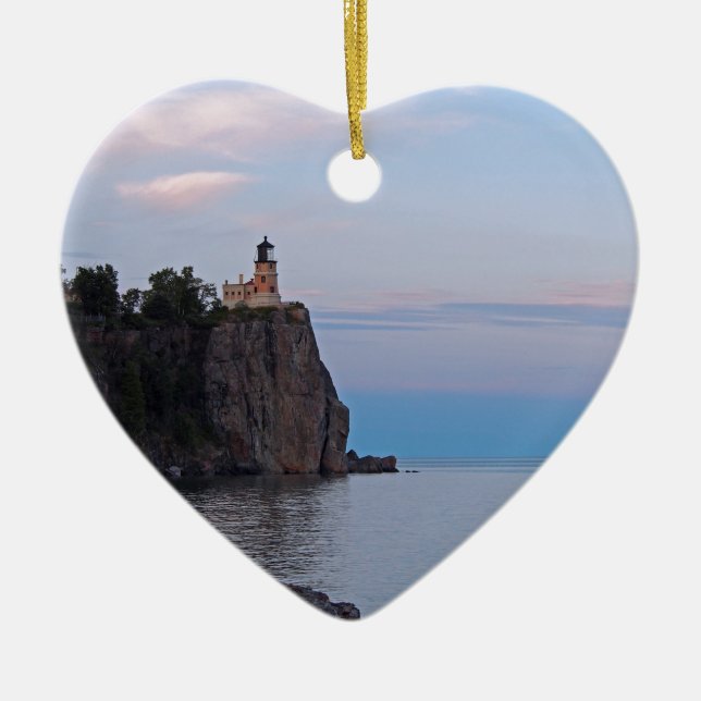 Split Rock Sunset.jpg Ceramic Ornament (Front)