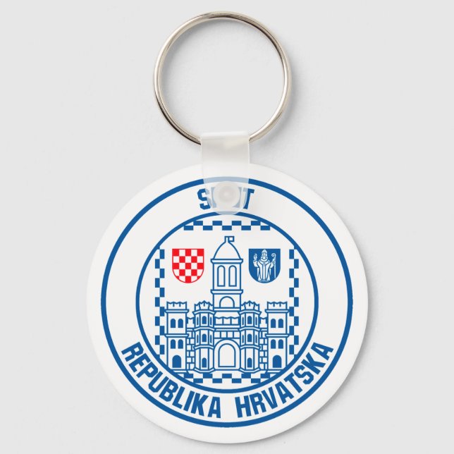 Split Round Emblem Keychain (Front)