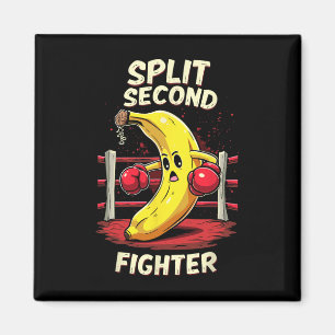 Split Second Fighter Muay Thai Mma Boxing Banana Magnet