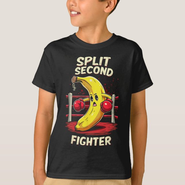 Split Second Fighter Muay Thai Mma Boxing Banana  T-Shirt (Front)
