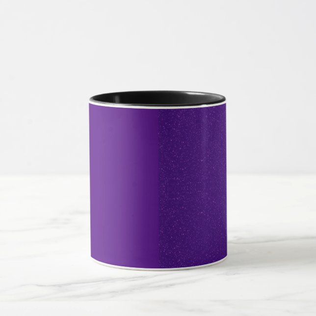 Split-Texture Purple Ceramic Mug – Customizable (Center)