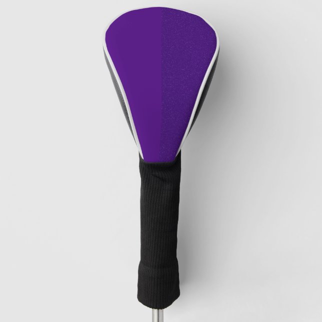 Split-Texture Purple Golf Head Cover – Customize (Front)