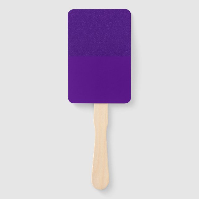 Split-Texture Purple Square Paddle Fan – Customize (Front)