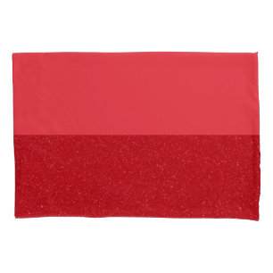 Split Texture Red Pillowcase – Customizable