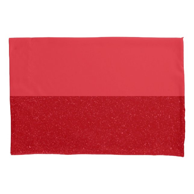 Split Texture Red Pillowcase – Customizable (Front)