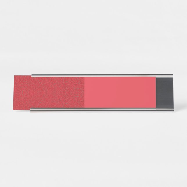 Split Texture & Smooth Metal Name Plate - Custom (Front)