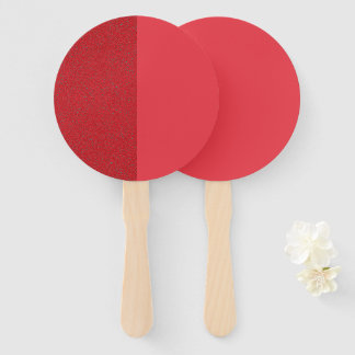 Split Texture Tomato Red Custom Hand Fan