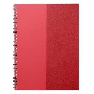 Split-Texture Tomato Red Spiral Notebook (Custom)