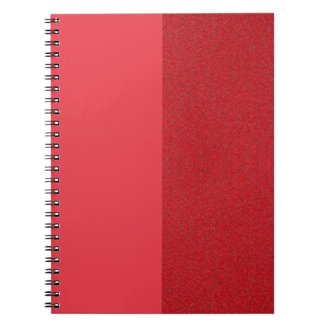 Split-Texture Tomato Red Spiral Notebook (Custom) (Front)