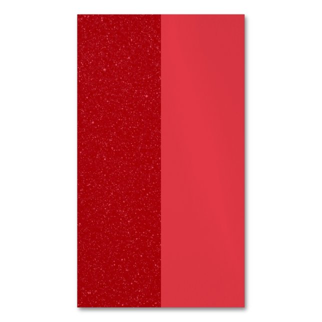 Split Tomato-Red Business Card Magnet – Customize (Front Vertical)