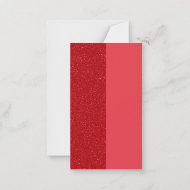 Split Tomato Red Custom Flat Note Card (Front)