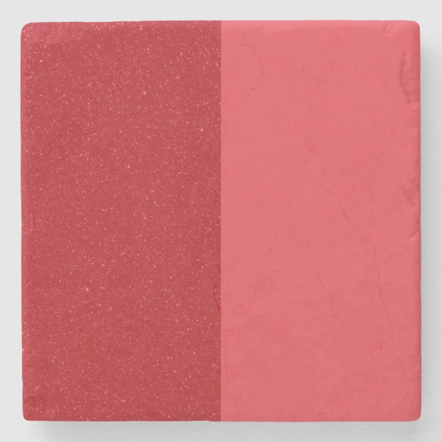 Split Tomato Red Stone Coaster – Customizable (Front)