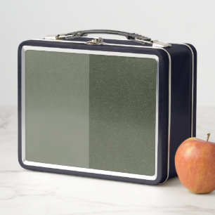 Split-Tone Modern Green Metal Lunchbox – Customize