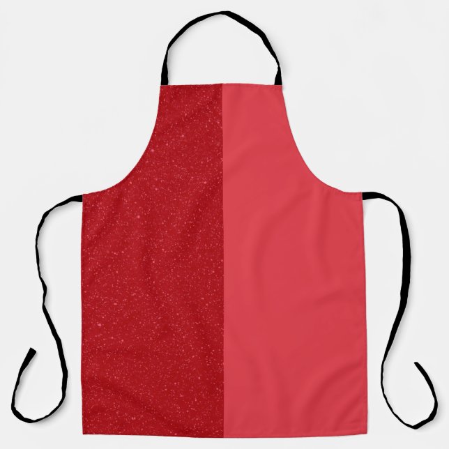 Split-Tone Tomato Red Chef Apron – Customizable (Front)