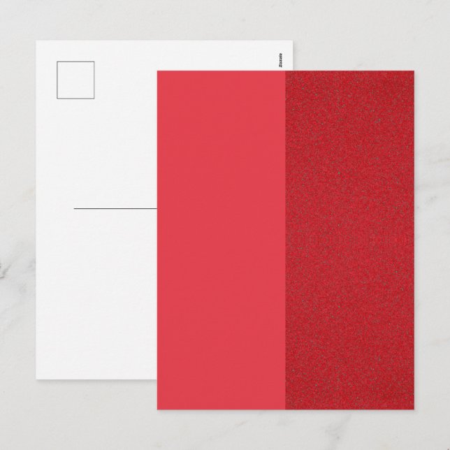 Split-Tone Tomato Red Holiday Postcard – Customize (Front/Back)